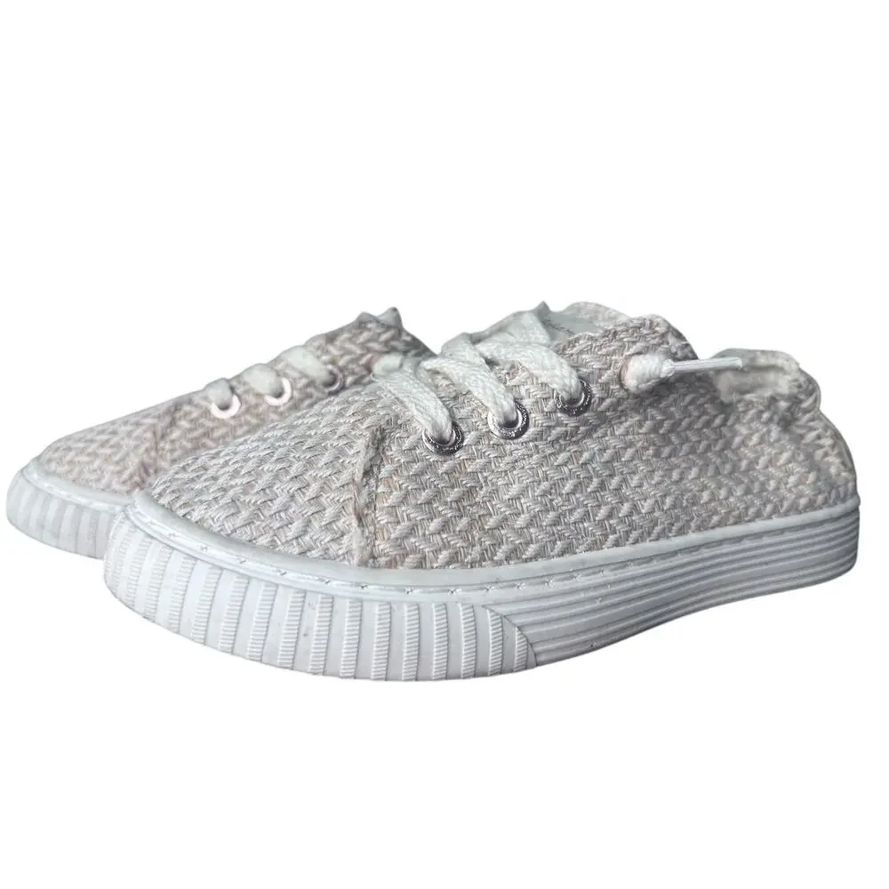Tommy Bahama Tan Tweed Casual Slip‎ on Athletic Tennis Shoe Women's 7